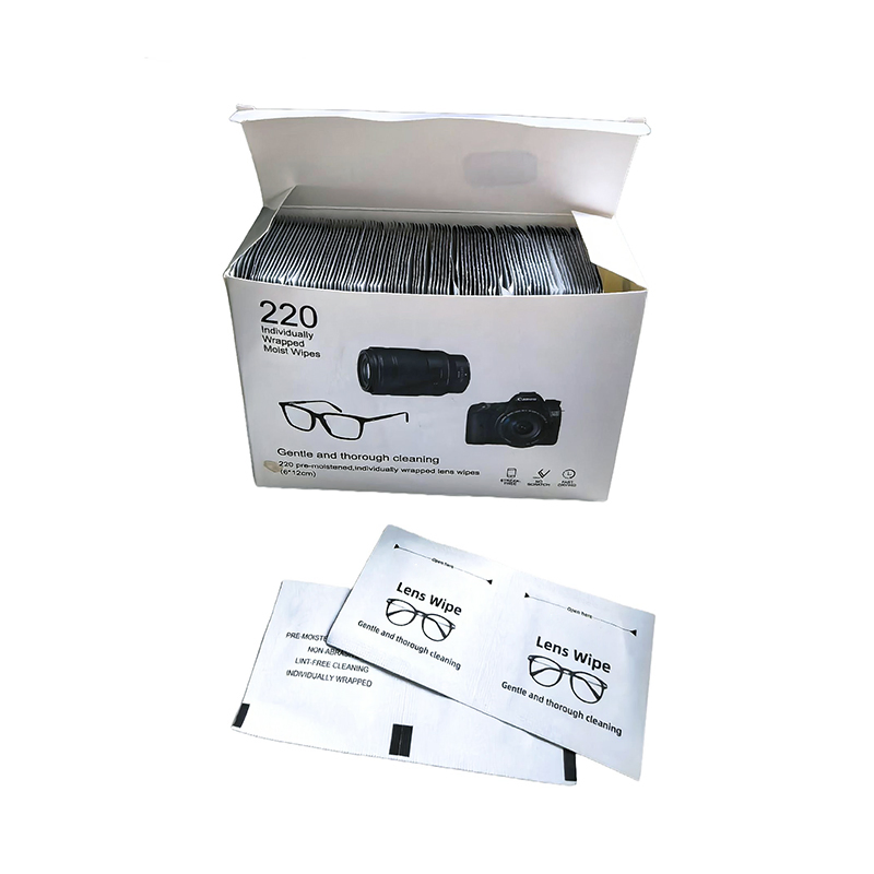 Custom Logo Pre Moistened Disposable Optical Lens Eye Glasses Cleaning Wipes for Eyeglasses