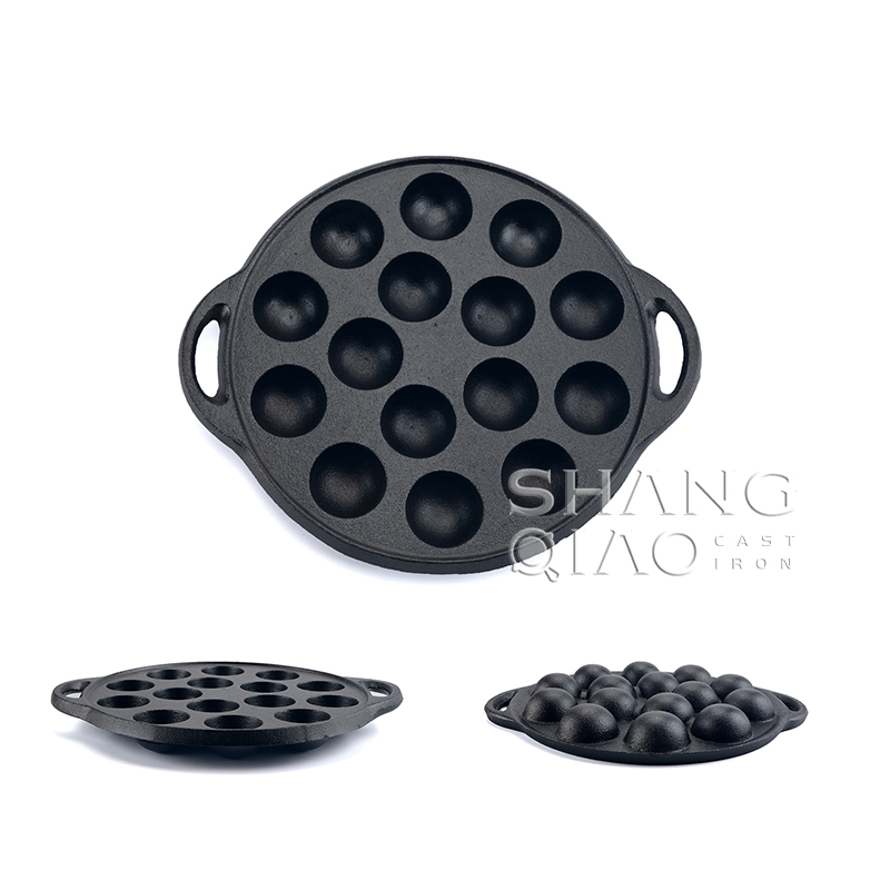 15 Hole Cast Iron Mini Cake Pan Poffertjes Pan Cooker