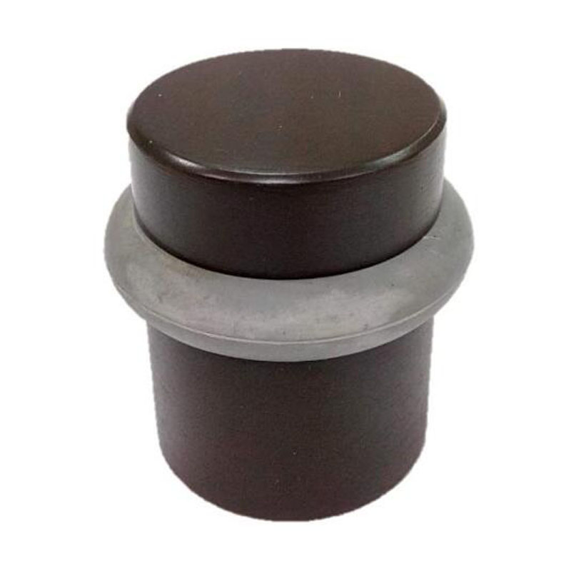 Solid Brass Rubber Bumper Floor Mount Door Hardware Metal Stopper