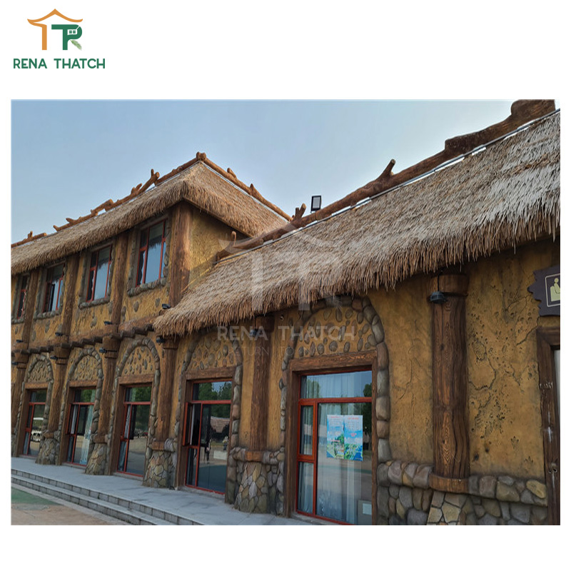 Cheap UV Resistant Synthetic Thatched Roof Material Pergola Restaurant Reed Artificial Thatch Roof