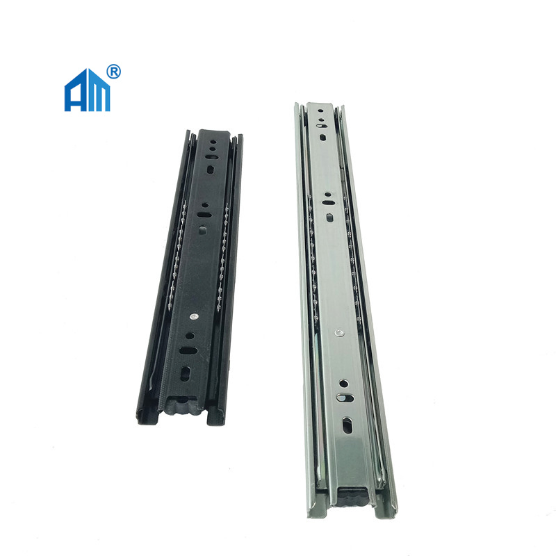 Popular Drawer Slide with Telescopic Channel Three Fold Full Extension Three Ball Bearing Drawer Slide