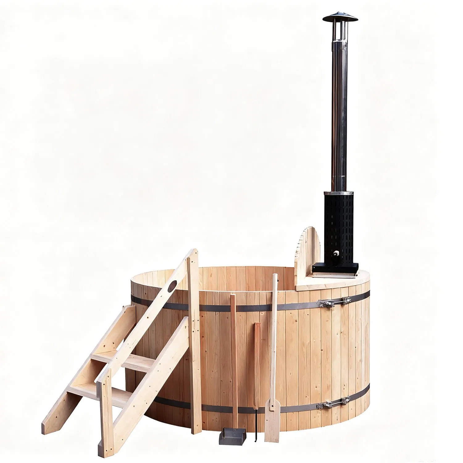 Деревянная купель с подогревом на дровах