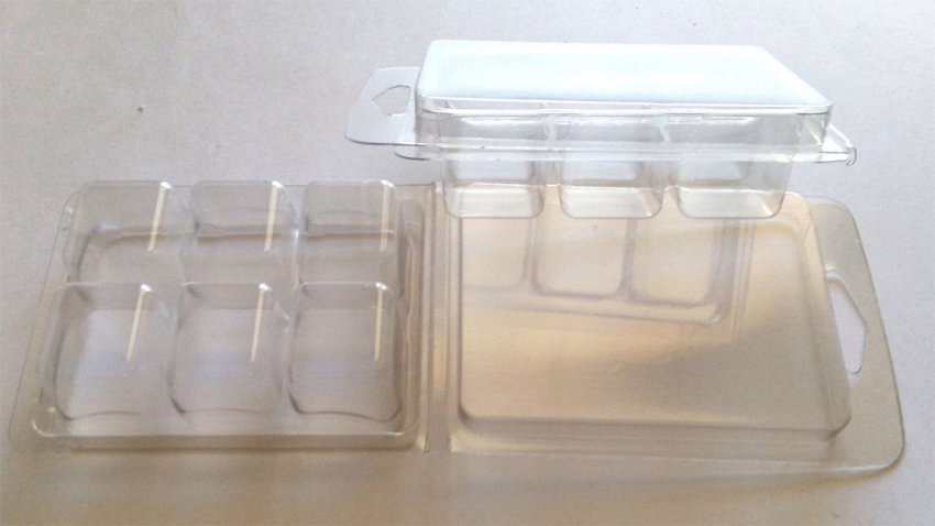 Clear Plastic Clamshells Candle Scent Wax Tarts with Tight Lid
