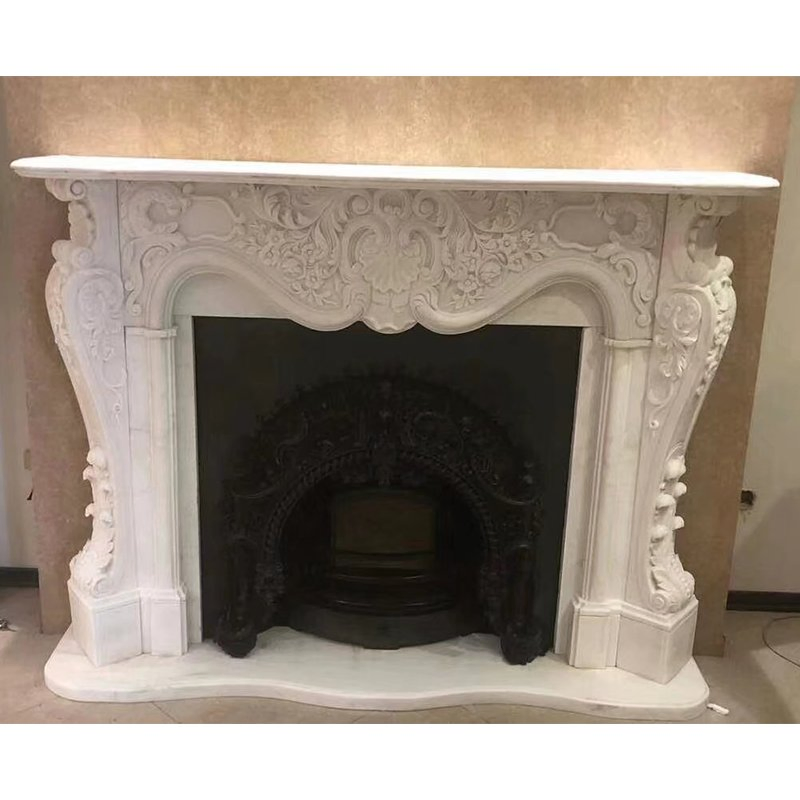 Мраморный каминный портал французского стиля