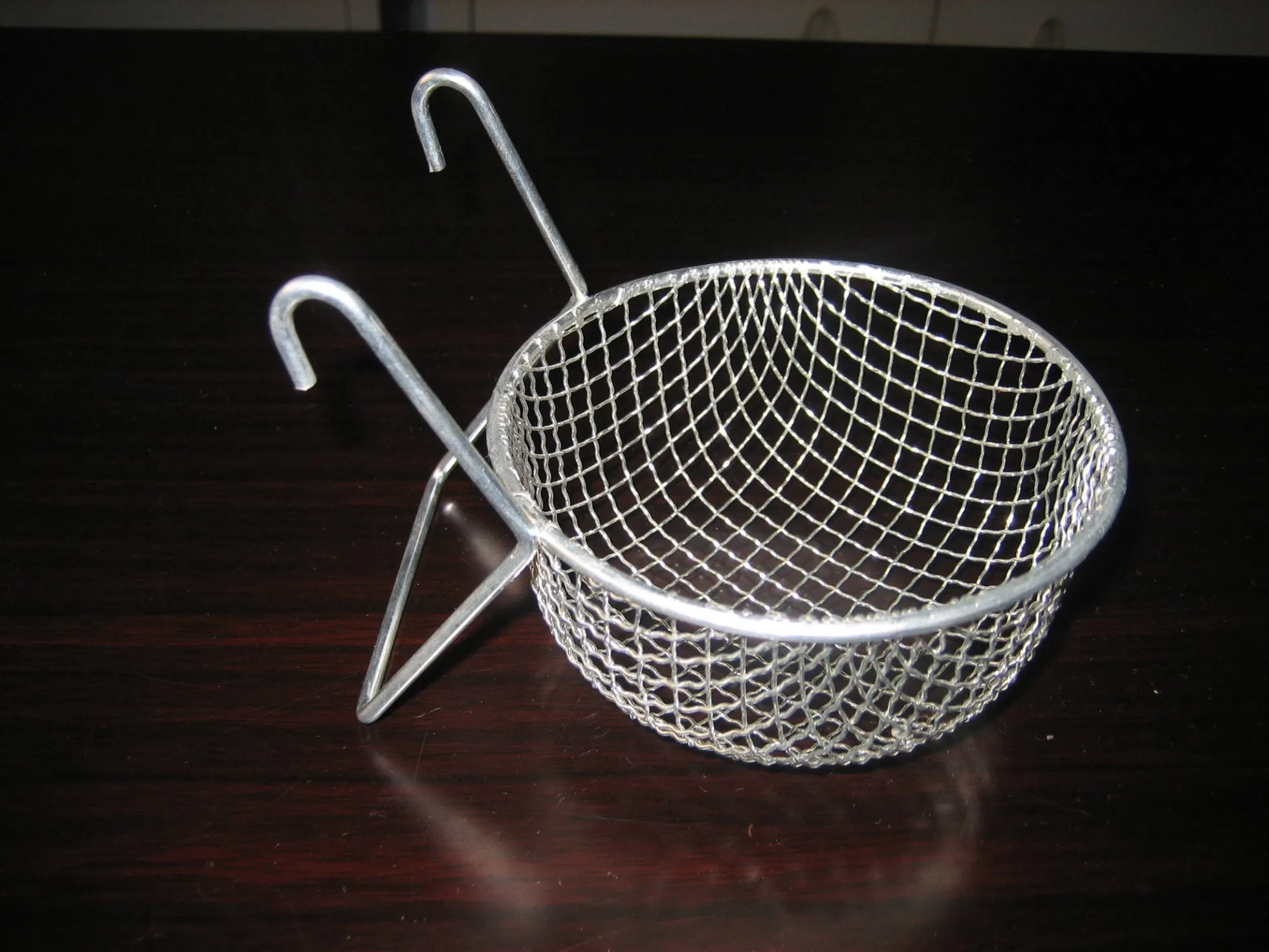 Stainless Steel Kitchen Deep Fryer Basket Removable Handle Kitchen Fry Basket