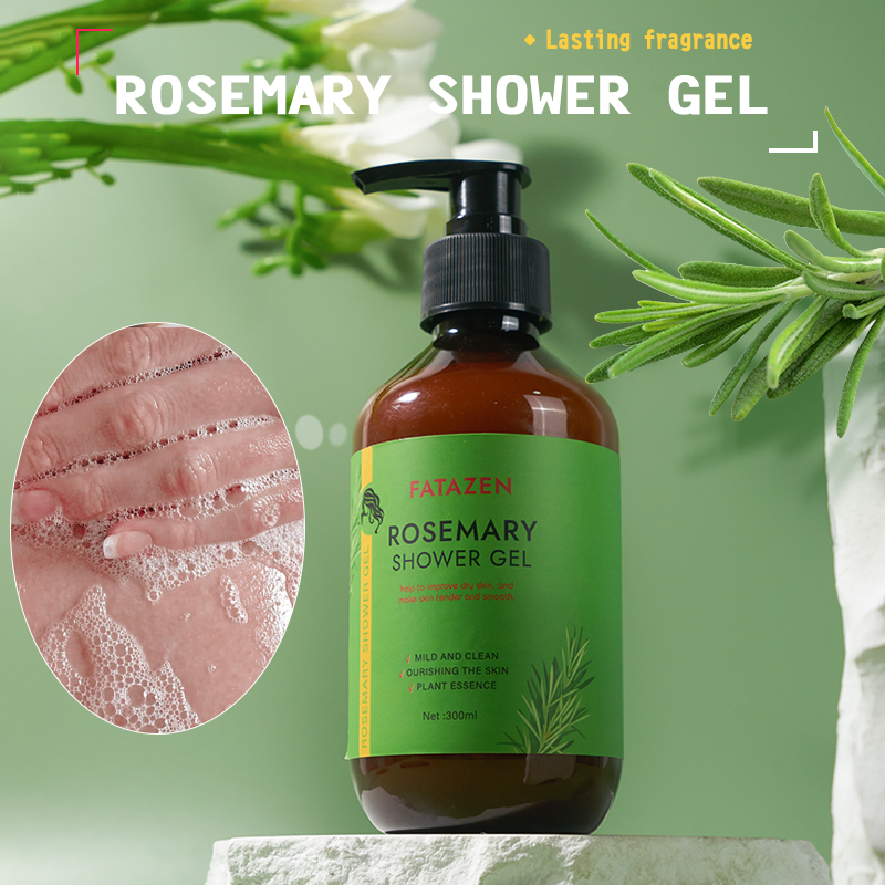 Private Label Skin Care Products Natural Moisturizing Shower Gel Luxury Organic Body Cleanser Rosemary Bath Shower Gel