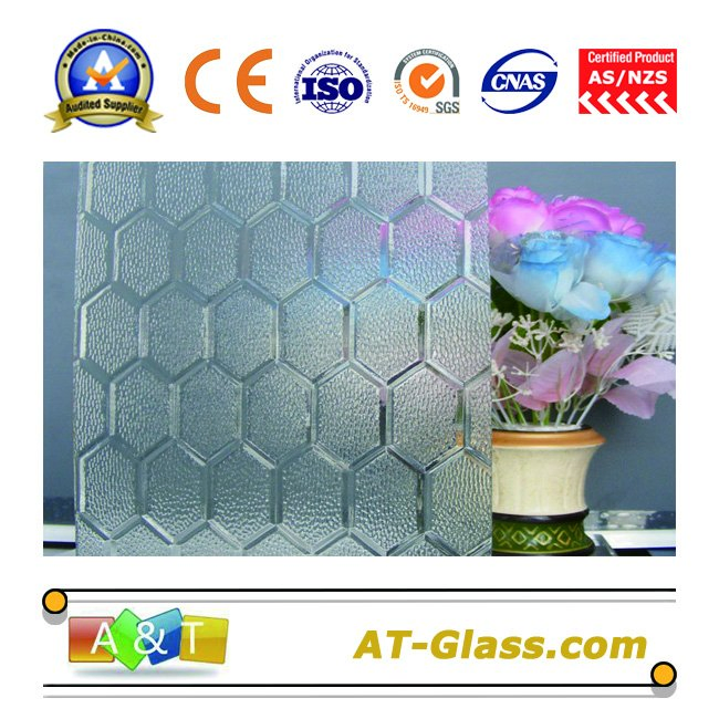 3-8mm Clear Patterned Glass/Tinted Patterned Glass for Window