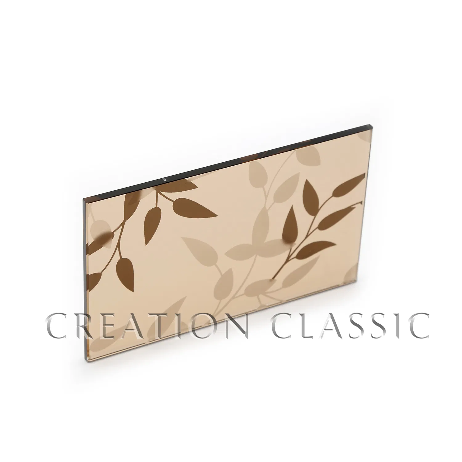 6mm Clear/Bronze Acid Etched Decorative Glass for Hotel Decoration