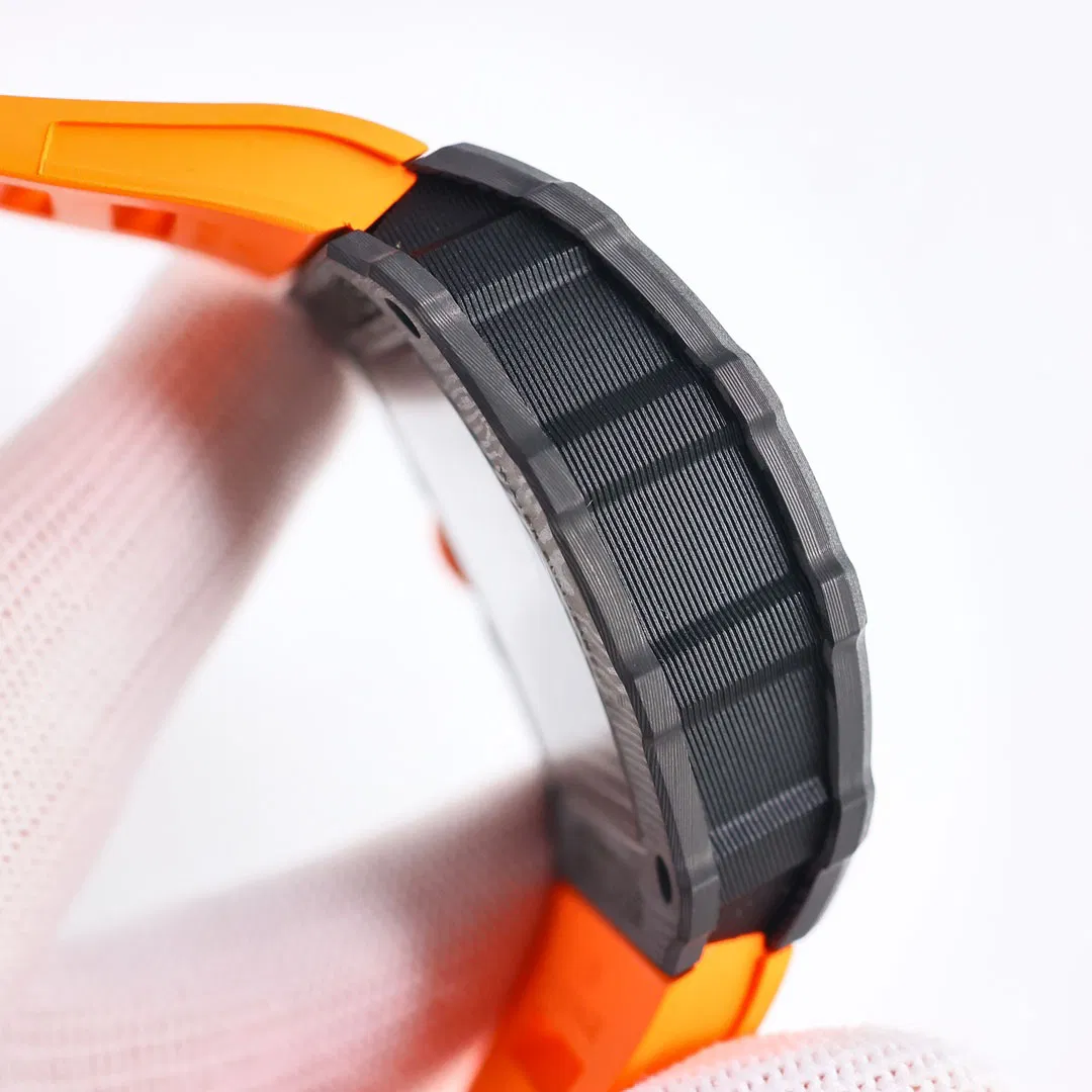 Carbon Fiber Men's Mechanical Wristwatch with Tourbillon Movement