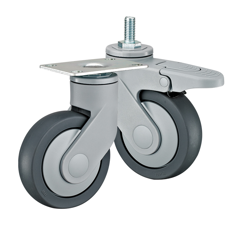 3"4"5"Hospital Bed Caster Medical Bed Caster Wheels Medical Equipment TPR Wheel