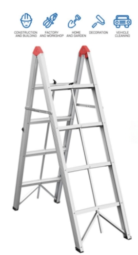 Household Aluminum Folding Step Ladder Easy to Store Anti-Slip Ladder