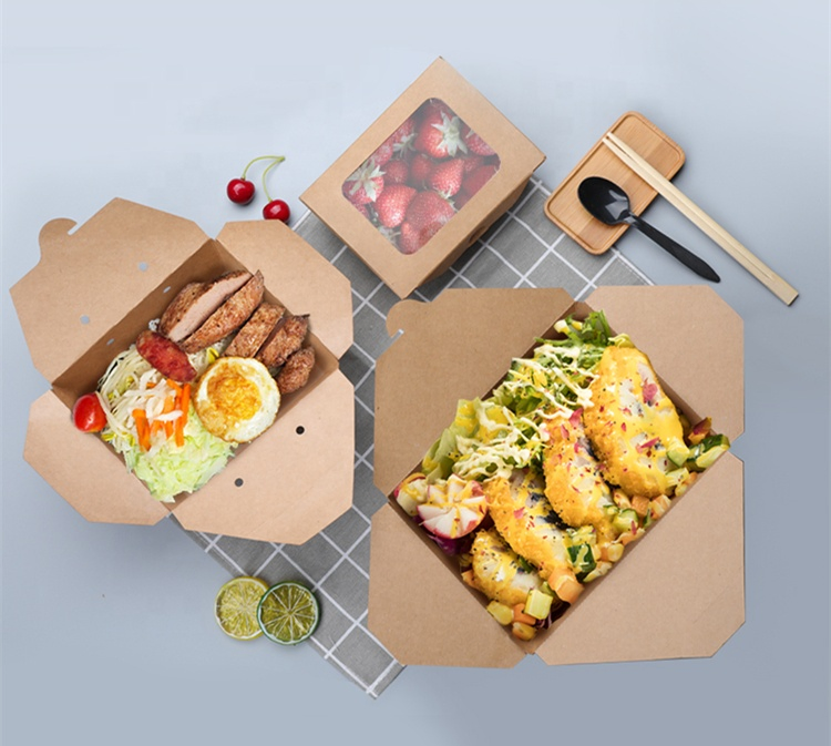 Custom Disposable Packaging Box Paper Takeaway Paper Box