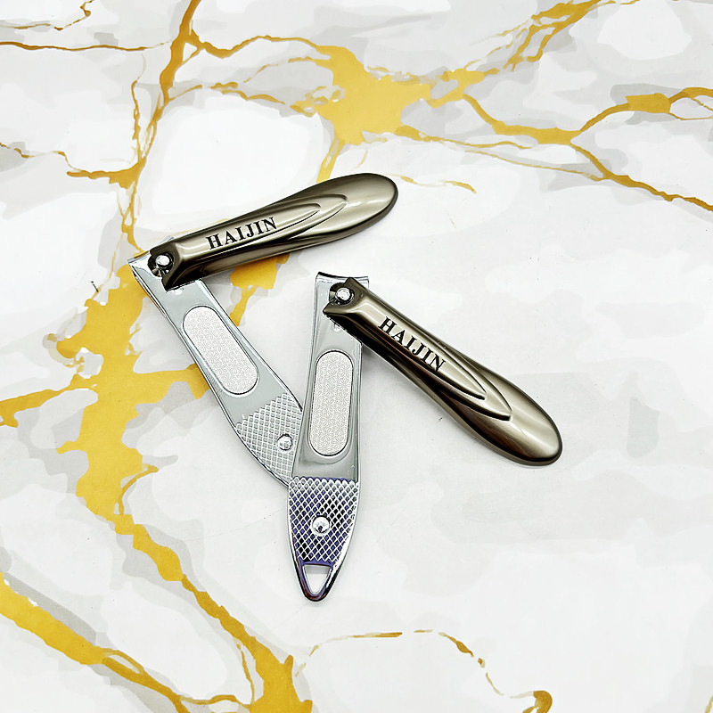 Hj 601t-2 Foshan Factory Carbon Steel Large Toe Manicure Tool Flat Edge Sharp Carbon Steel Nail Clippers Household