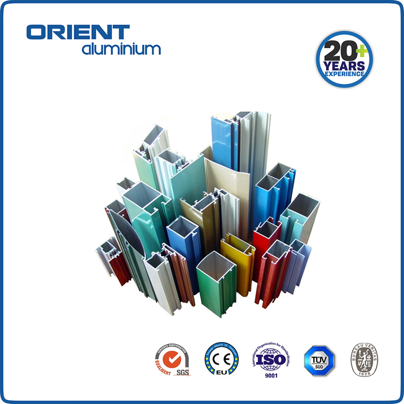 Power Coated Custom Aluminum Profile Anodized Aluminium Extrusion Price for Window Doors