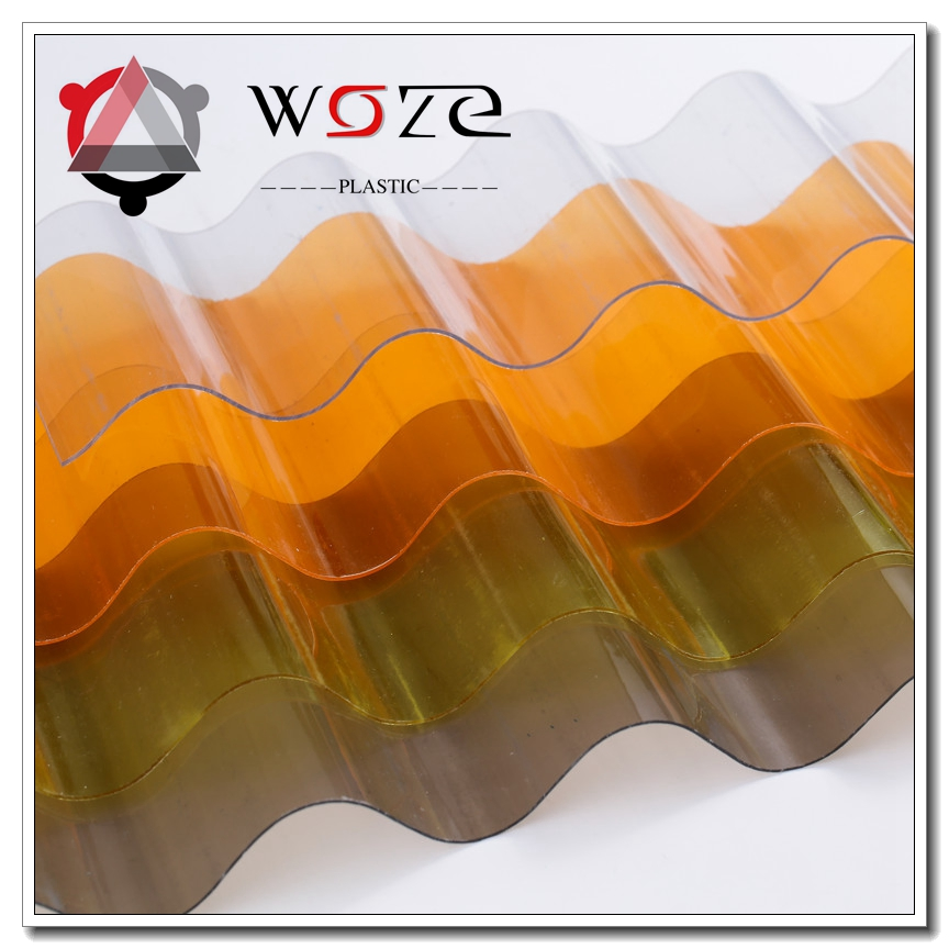 UV Resistant Both Sides Corrugated Roof Polycarbonated Roofing Sheet for House Shed