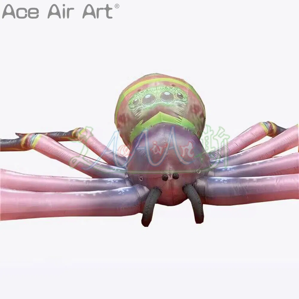 7MW Inflatable Spider Horrorible Air Animals Balloon Party Inflatable Spiders for Halloween Event or Building Decor