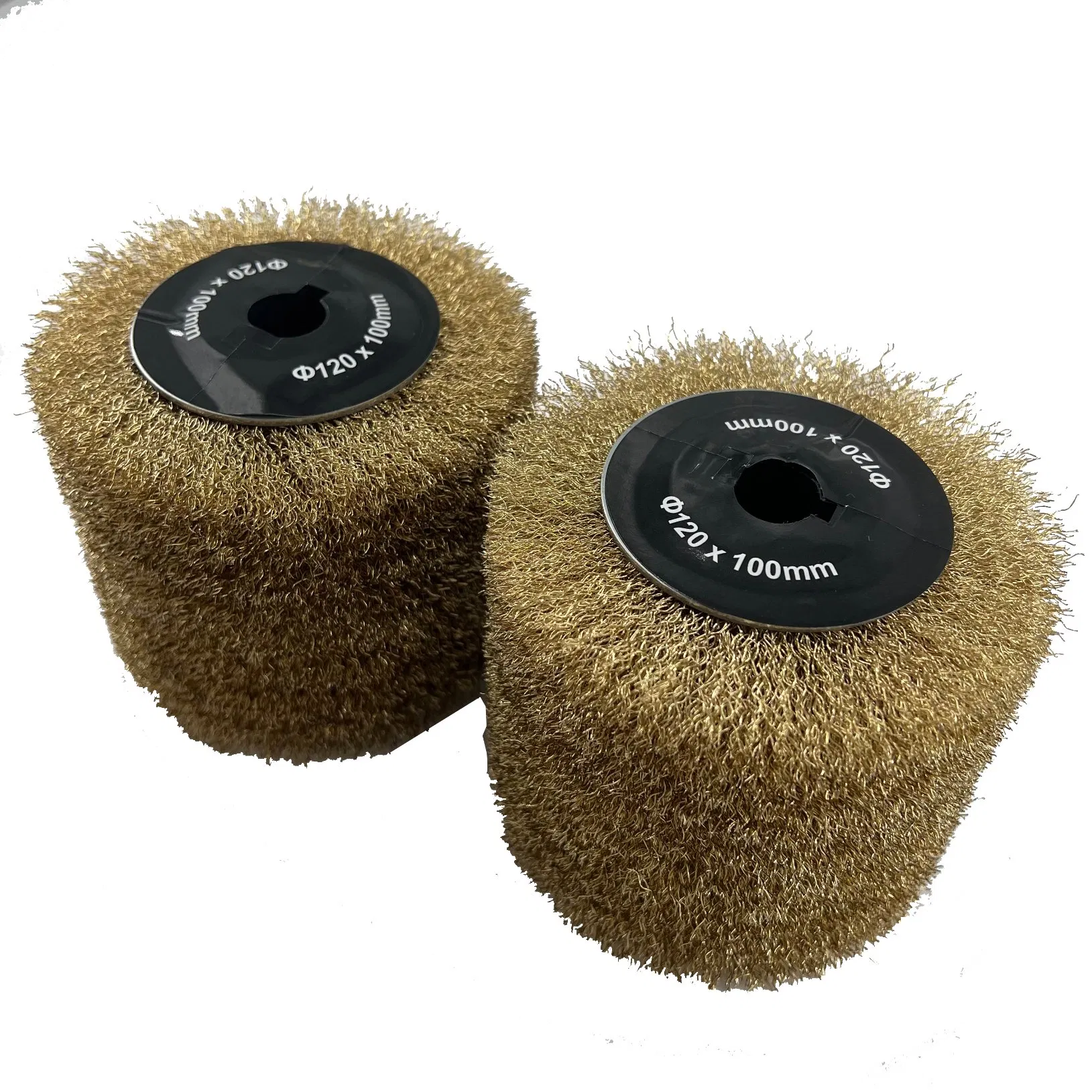 Spot Wholesale Wire Drawing Wheel 120X100mm Abrasive Wire Drawing Wheel Drum Burnishing Brush for The Surface Treatment of Furniture Wooden Products Polishing
