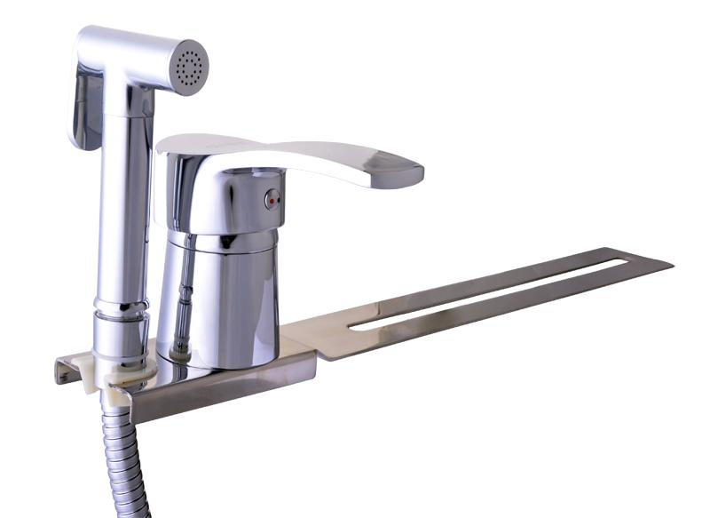 Смеситель для биде с ручным душем, латунь, однорычажный (H01-206)