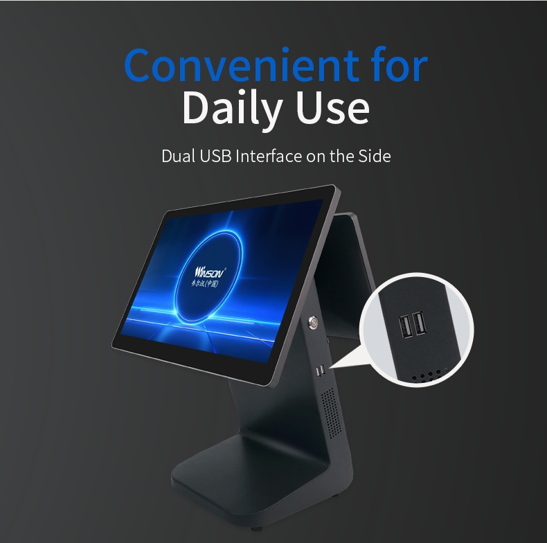 New Arrivals Aluminum Alloy Shell Windows All in One Cash Register POS System Supply 15.6 Inch Touch Screen POS Machine