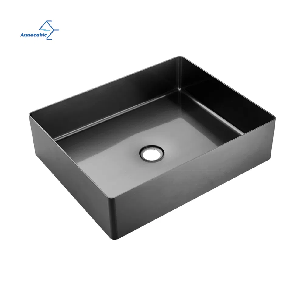 Wholesale Top Quality Square Shape Bathroom Furniture Art Basin Ware Stainless Steel Basin Sink