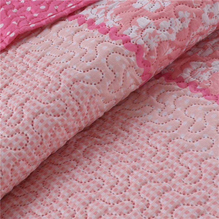 Water Wash Ultrasonic Summer Quilt Coverlet Bedding Set