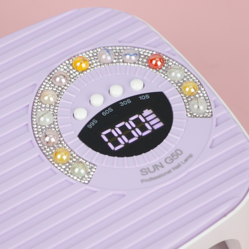 2025 New Design Big Diamond-Encrusted UV Nail Lamp for Gel Manicure