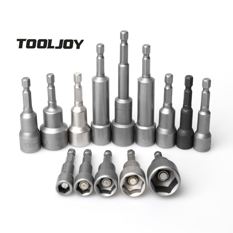 Repairing Tool Kit Power Nut Setter Drill Bit Set 1/4" Hex Socket Adapter Bolt Nut Drivers
