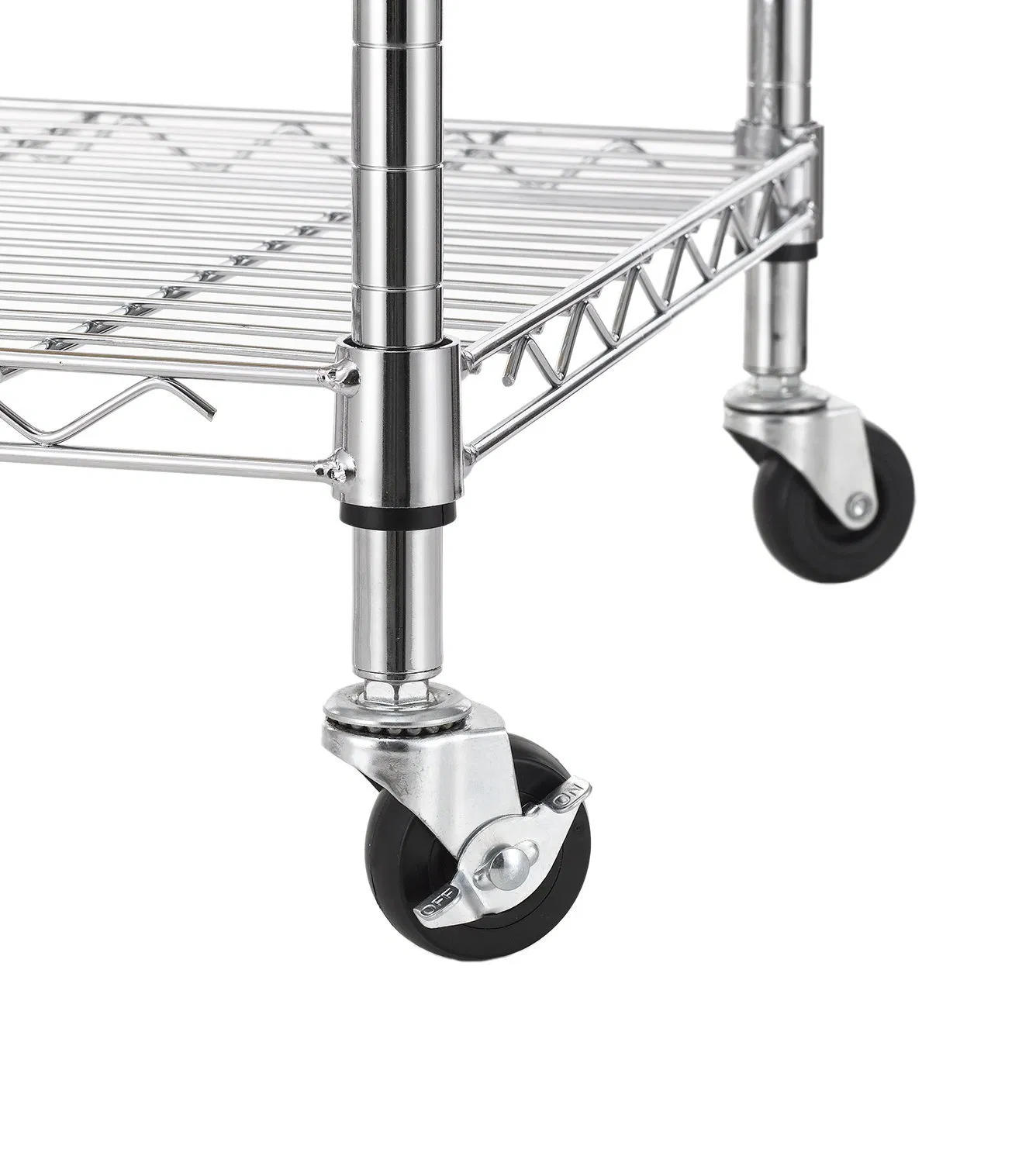 Apartment Garment Rack Bedroom Living Room Balcony Closet Organizer Clothes Hanger Rack with Wire Shelves