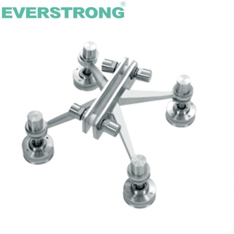 Stainless Steel Curtain Wall SS316 Grade K Glass Spider System with 4 Arms