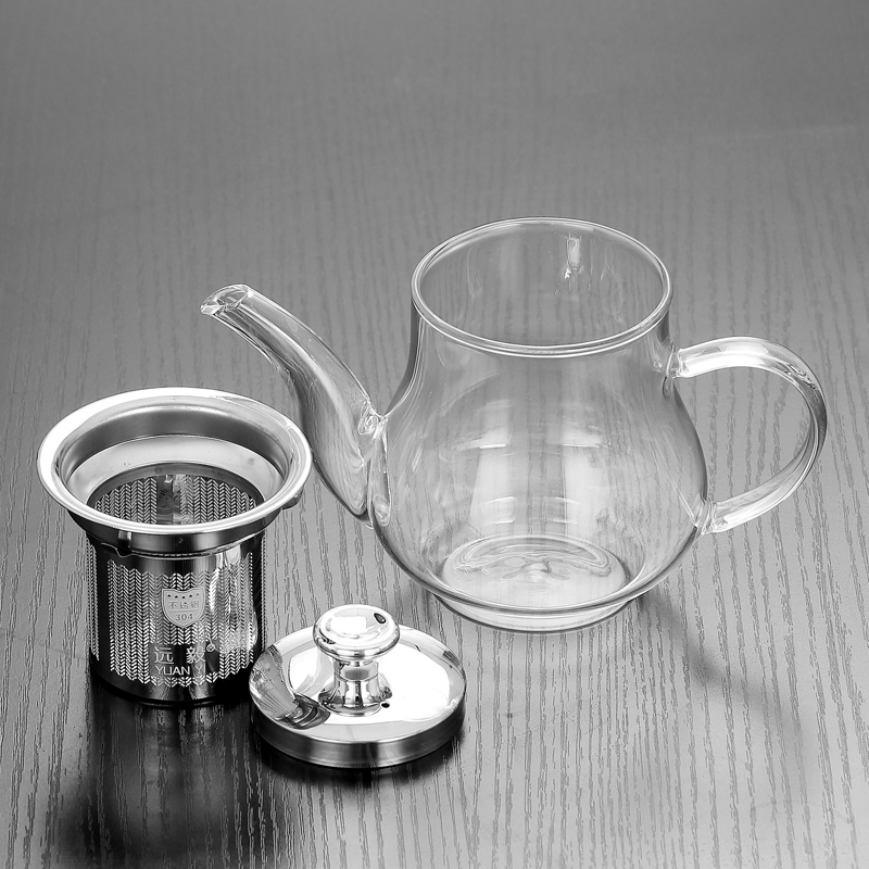 Чайник из жаропрочного стекла с фильтром 100-600 мл