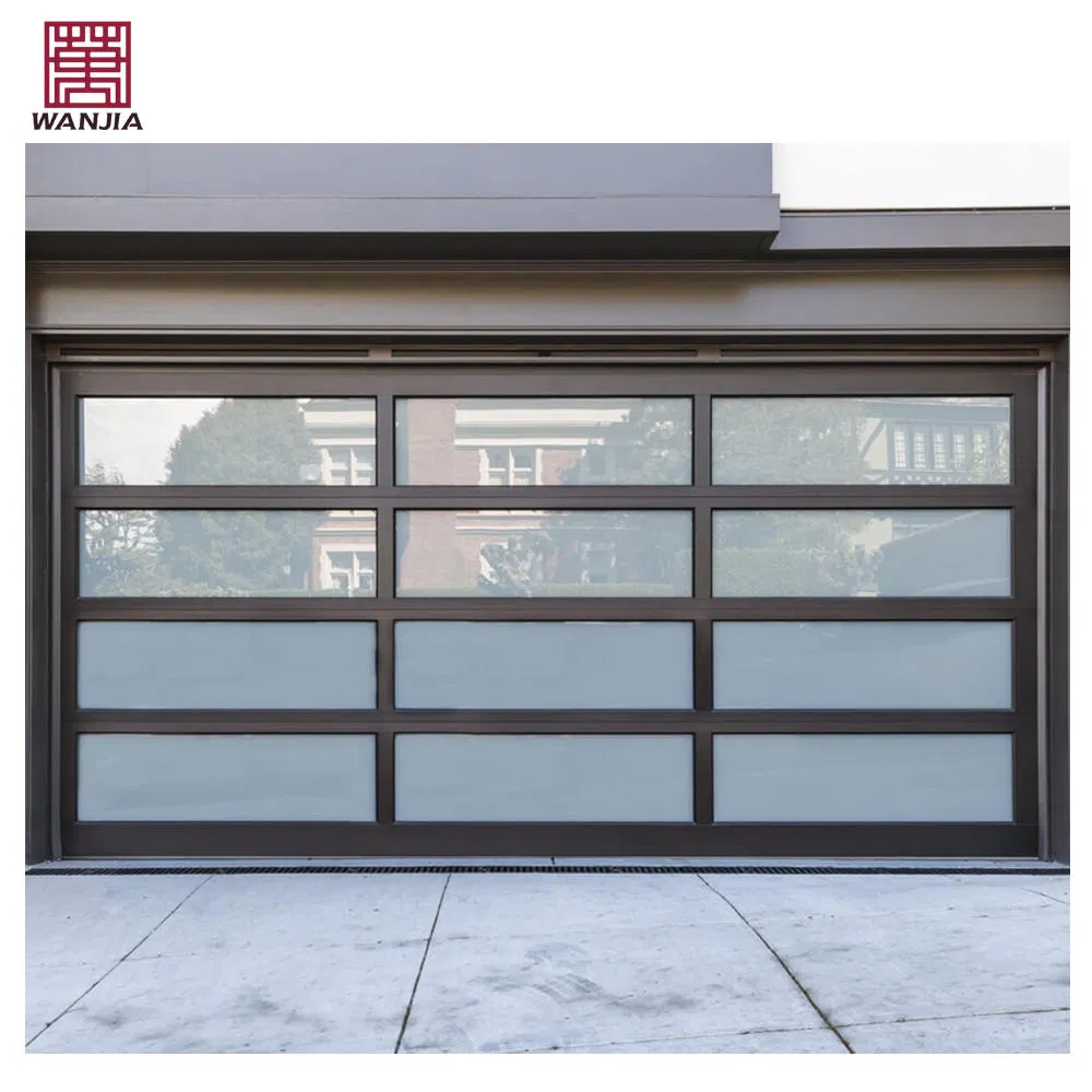 12X7 Residential Home Sectional Glass Garage Doors Aluminum Garage Door