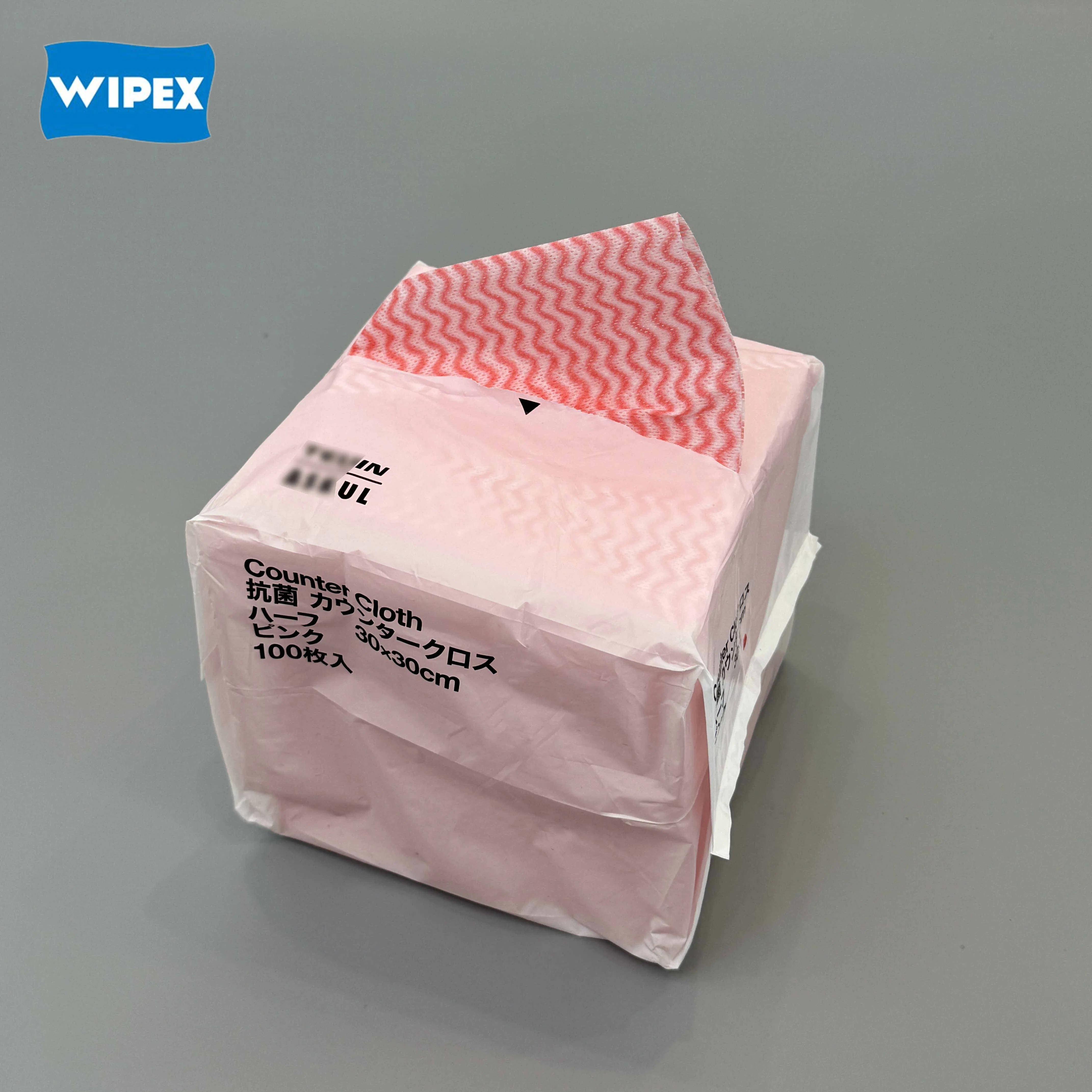 Wipex Wave Pattern Dry Wipes Spunlace Nonwoven Kitchen Cleaning Wipes