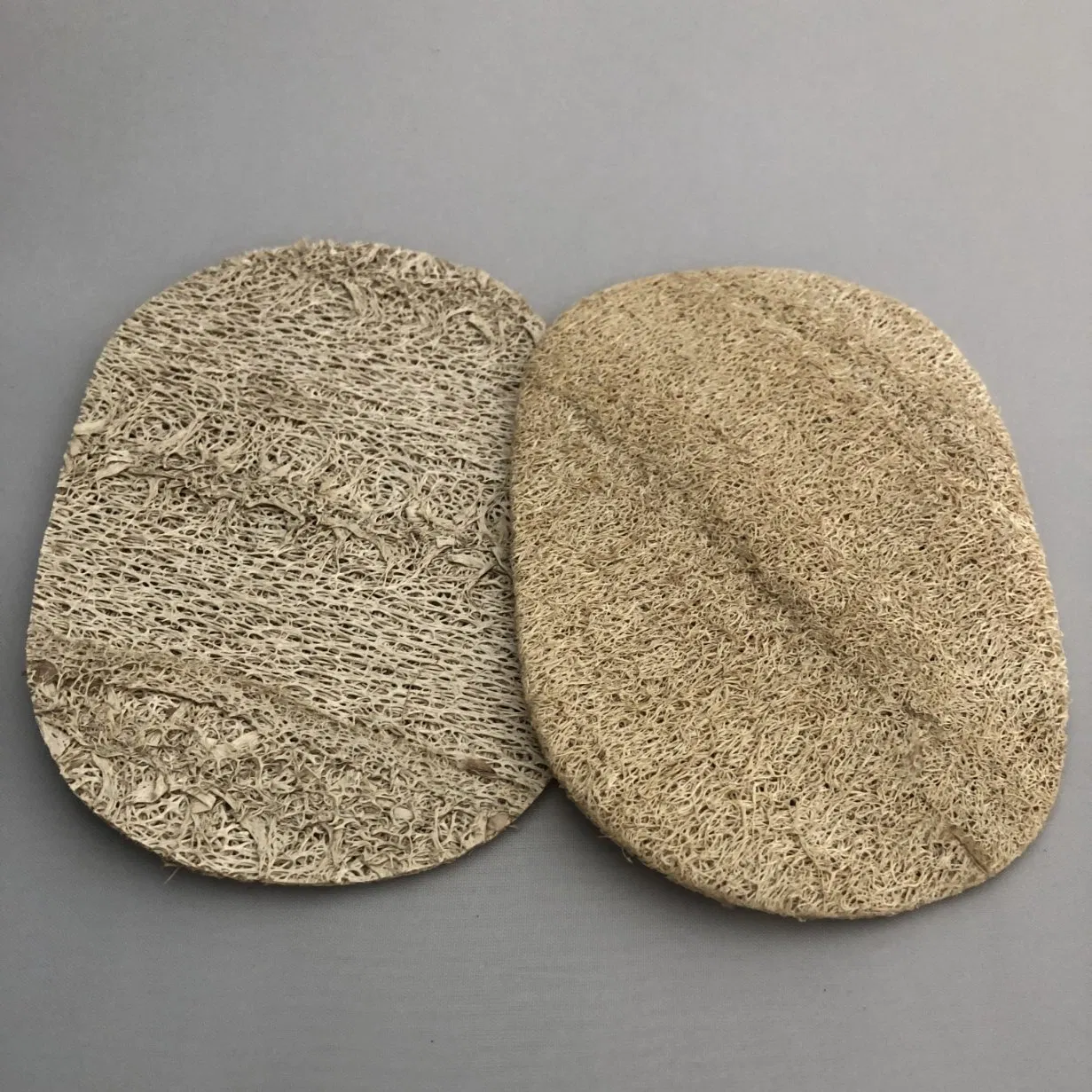 Si Gua Xi Wan Bu High Cleansing 8*12cm Oval Unbleached Loofah Dishcloth Without String