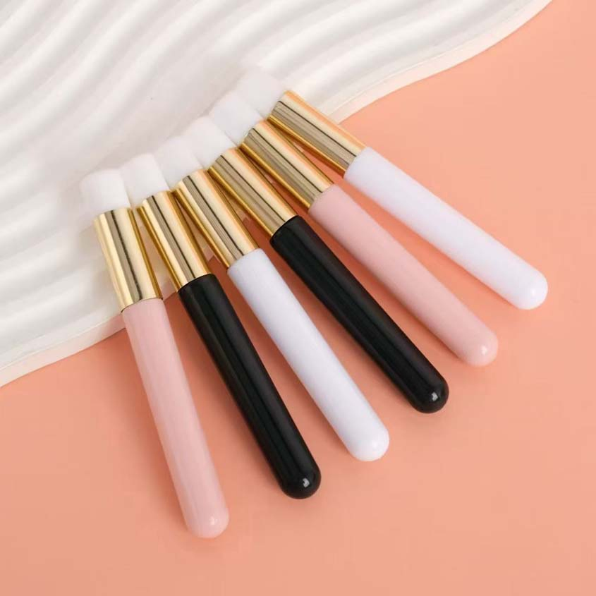 Private Label Colorful Lash Shampoo Brush Fancy Soft Customizable Fluffy Curved Eyelash Extension Bath Wash Shampoo Lash Brush