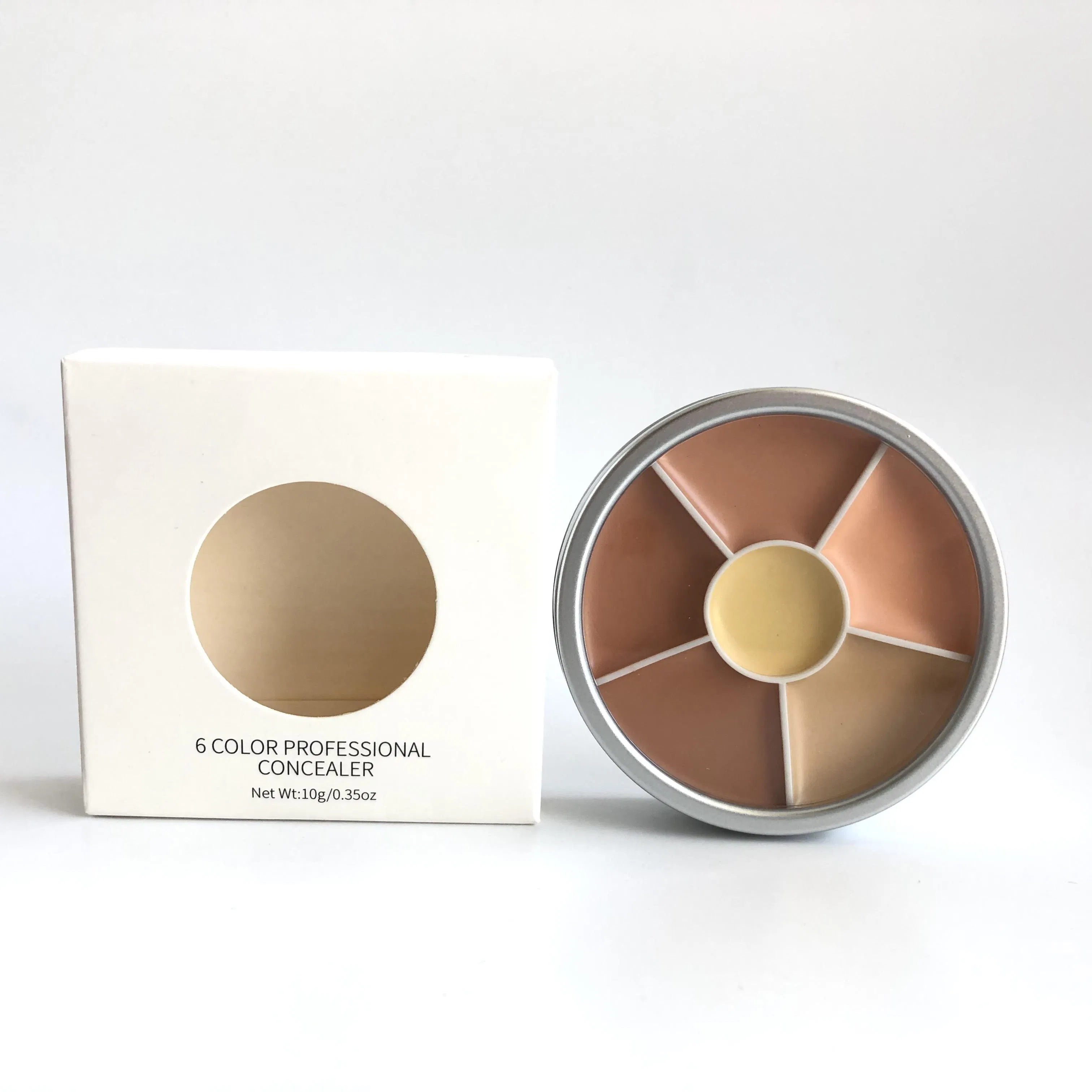 No Logo Moisturizing Soft Velvet Cream 6 Color 6-in-1contouring Concealer Palette Private Label