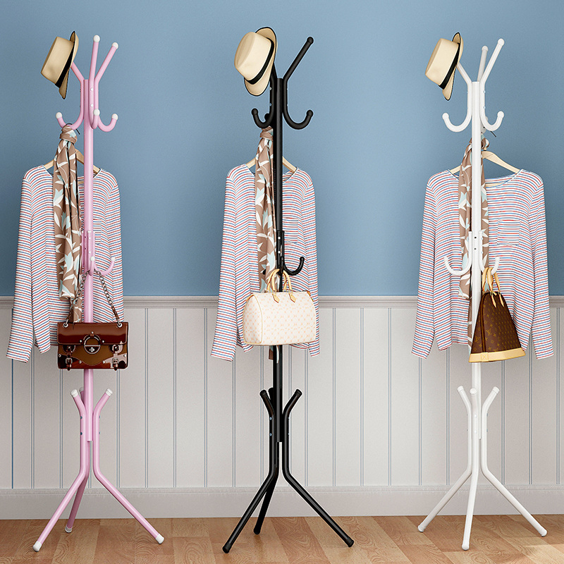 Multifunctional Wrought Iron Coat Rack Simple Modern Economical Storage Hanger