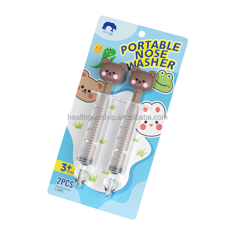 BPA Free New Cartoon Rabbit Bear Baby Nasal Washing Irrigator for Rhinitis and Cleaning