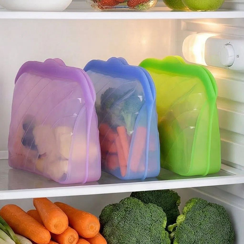 Packing Food Fresh-Keeping Bag Collapsible Food Container Reusable Silicone Food Storage Bag