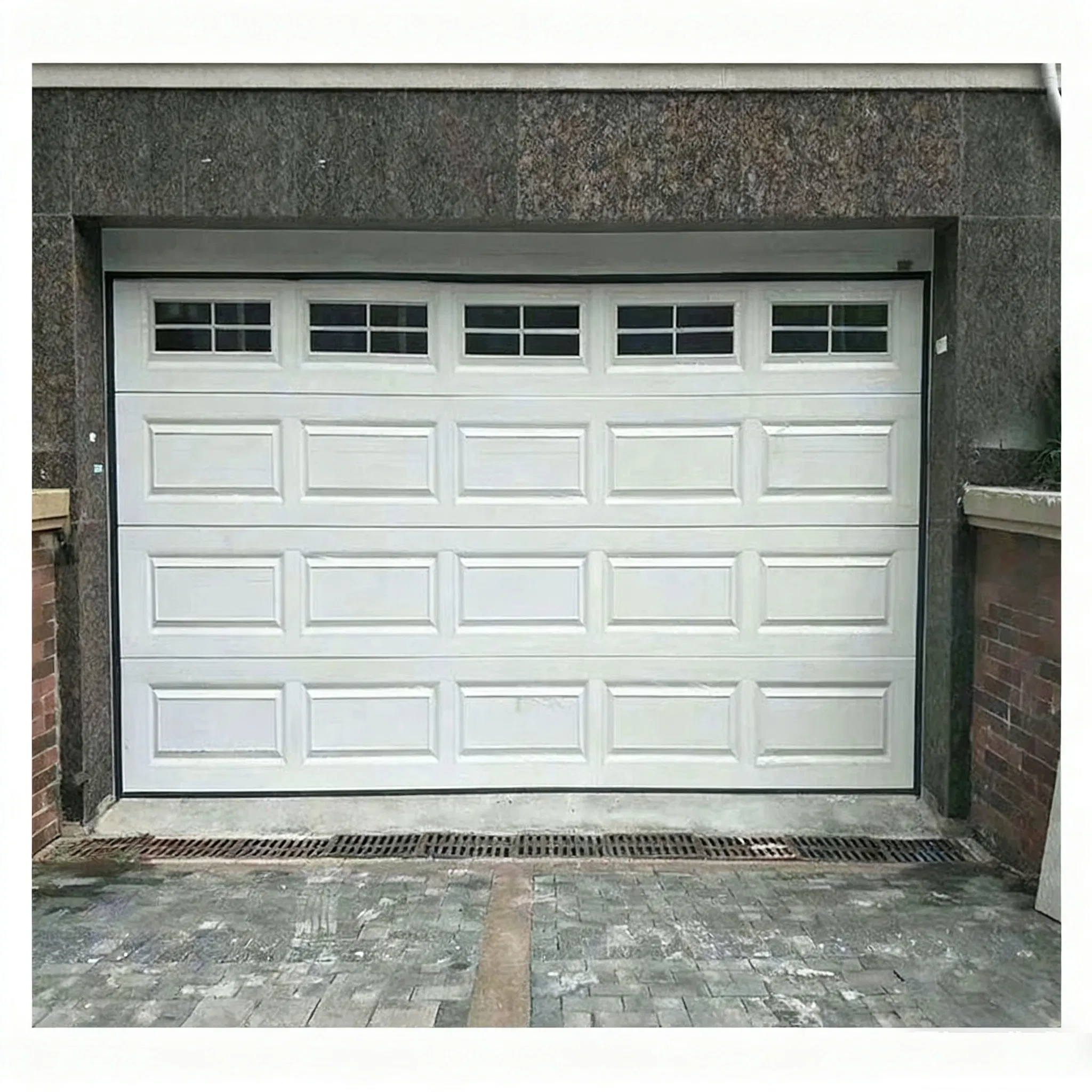 European-Style Aluminum Alloy Sectional Garage Door - Electric, Anti-Theft, Automatic & Smart Remote-Controlled, for Luxury Villas