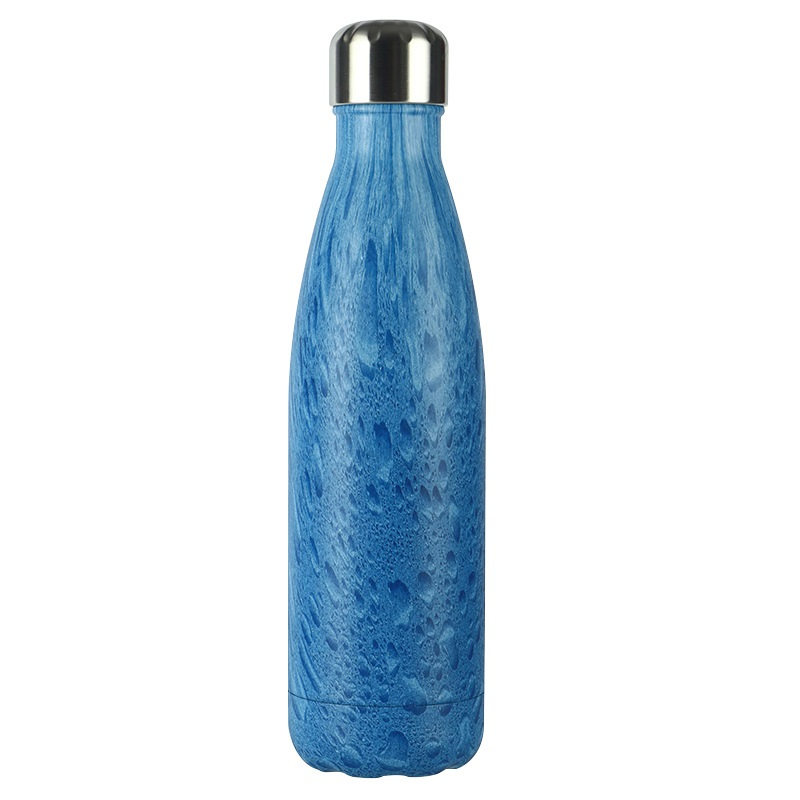 Double Wall Vacuum High-Luminescence Water Bottle Creative Bottle Cola Shaped Bottle, Premium Stainless Steel Gold Rose Gold Insulated Wyz16993