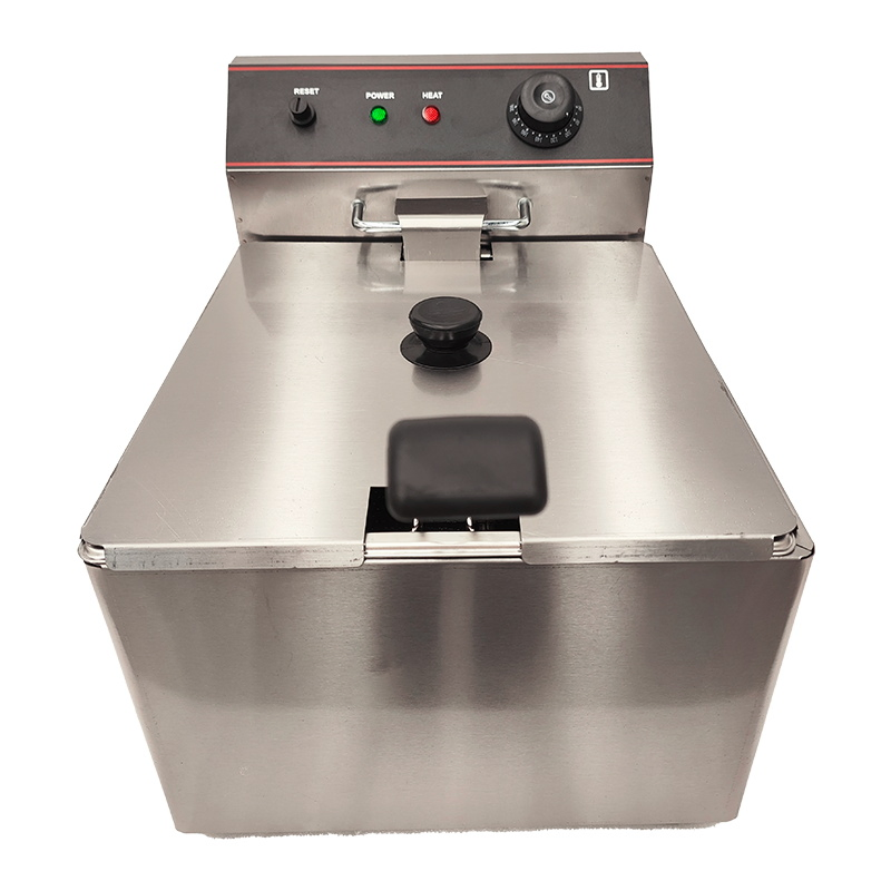 Commercial Single Cylinder Electric Deep Fryer Stainless Steel Oil Fryer, Large Capacity for Chicken & Fries