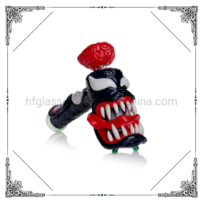 New Design 3D Hand Painting Hammer Bowl Glass Big Size Hookah 6 Arms Perc Smoking Water Pipe