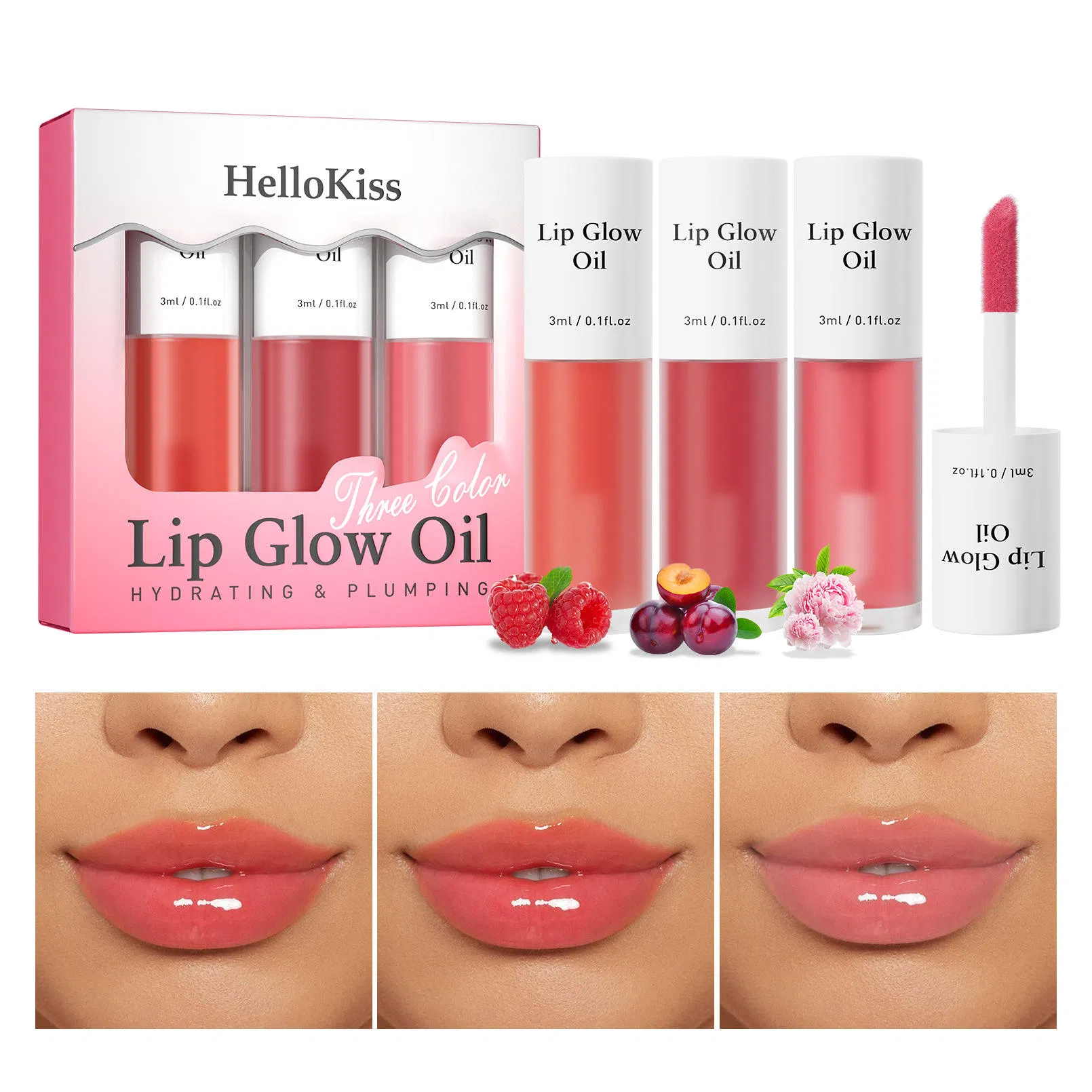 Made in China, Moisturizing and Hydrating Fruit-Flavored Lip Balm, Multi-Color Lip Care Lip Tint