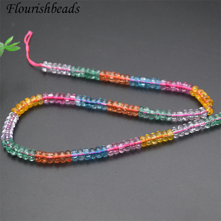 Jewelry Making Supplies Multi Tourmaline Color 3X6mm Heshi Rondelle Glass Crystal Beads for DIY Necklace Bracelet