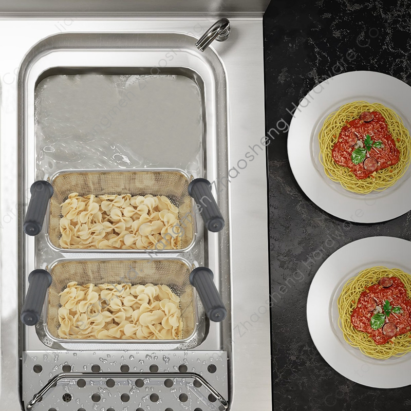 Best Perforated Cooking Noodle Strainer Square Pasta Cooker Basket with Handle