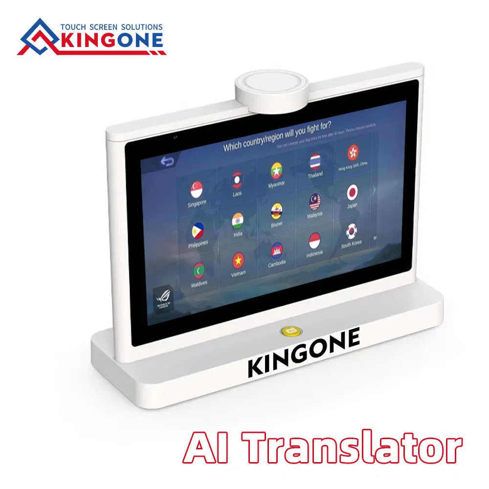 Real Time Voice Translation Supports 37 Languages 10.1 Inch Ai Smart Translator with Dual Screen for Hotel Front Desk Business