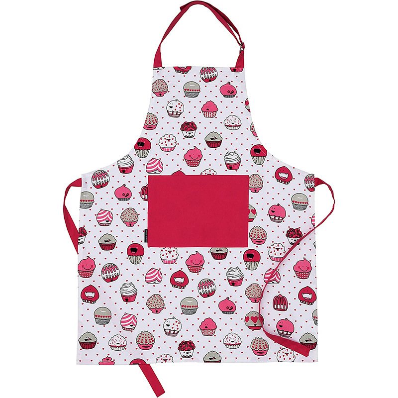 Apron Christmas Winter 100% Natural Cotton, Holiday Apron for Women for Christmas Baking Adjustable