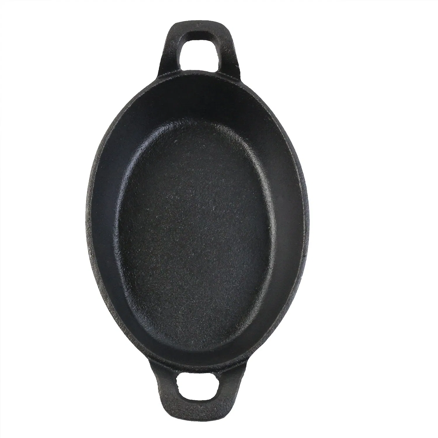 Чугунная овальная сковорода-гриль с антипригарным покрытием