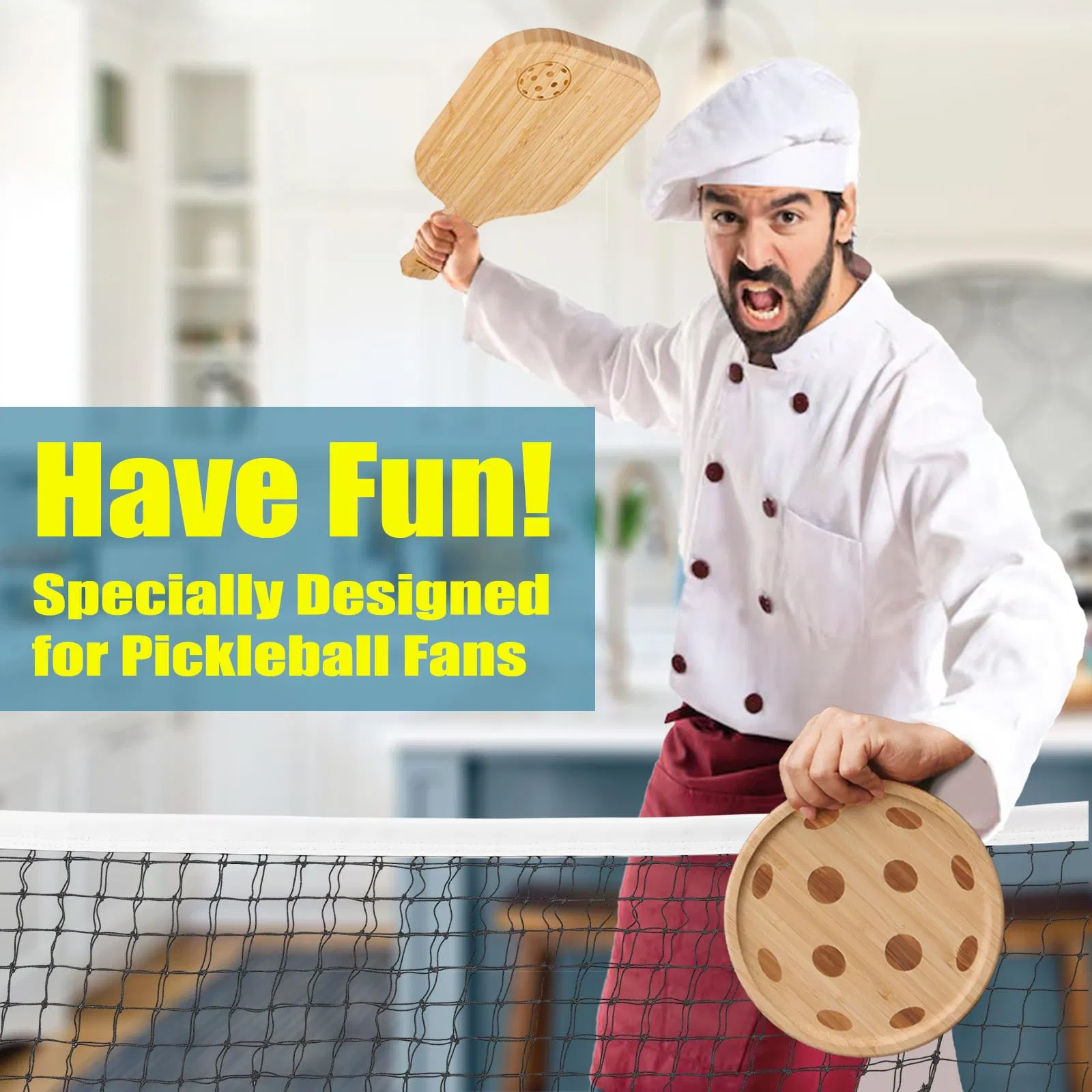 Pickleball Charcuterie Boards Set, Cheese Board with Handle, Serving Tray & Cutting Board Set for Pickleball Fans Club Gatherings