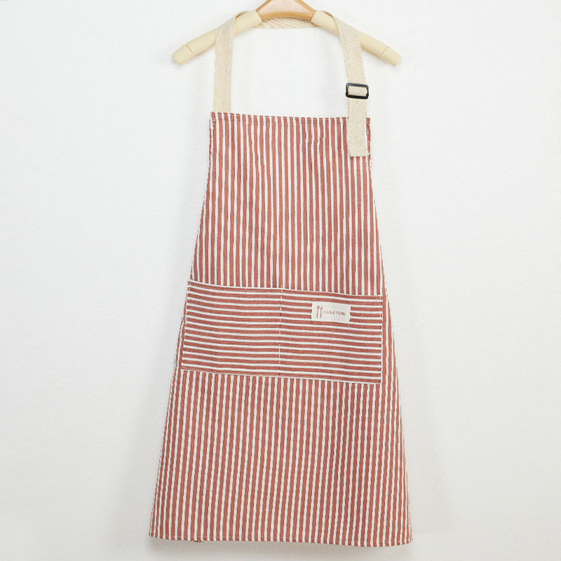 Custom Cooking Logo Waiter Apron Cotton Linen Women Cotton Apron Customize Kitchen Apron with Logo
